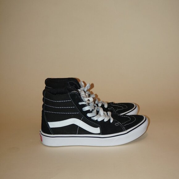 "Van's" Black/White "Sk8-Hi" Sneakers - Size 7.5 - Picture 3 of 6